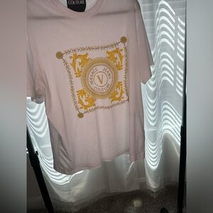 Versace Shirt White and Gold XL